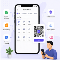 Logiciel intelligent de génération de codes QR, application mobile professionnelle multilingue, version Linux/MAC/Internet, mise en réseau en temps réel
