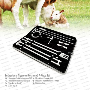 Veterinary Thygesen Fetatome Embryotome Set Stainless Steel Obstetrical Instruments <b>Kit</b> for Cattle Equine with Zipper Case - Product Image 5
