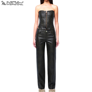 Faldas Mini de PU de Cintura Alta para Mujer, Diseño Plisado Cruzado, Color Sólido, Elegante, Clásico, de Alta Calidad, Producto de Moda a Precio Mayorista - Product Image 6
