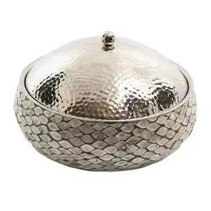 Casserole Hot Pot Arabic Style Wooden Base Stainless Steel Dome Lid Thermal Food Serving Warm Pot For Hotel Home Table <b>Top</b> - Product Image 5