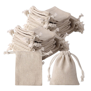 Polyester/Cotton Printed Drawstring <b>Seed</b> Bag Natural Color Eco Friendly Water Resistant Durable Reusable Small Pouch for <b>Storage</b> - Product Image 4
