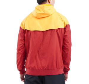 Men Color Blocked <b>Hooded</b> <b>Soft</b> <b>Shell</b> <b>Jacket</b> Zipper Closure Water Resistant Polyester Outdoor Wear - Product Image 3