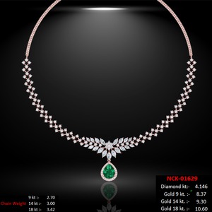 Conjunto de Collar y Aretes Chapados en Oro Rosa de 14 Quilates, 5.93 ct, Diamantes Naturales de Corte Brillante GH VS-SI, Certificados por IGI, Joyas Privadas para Mujer - Product Image 3