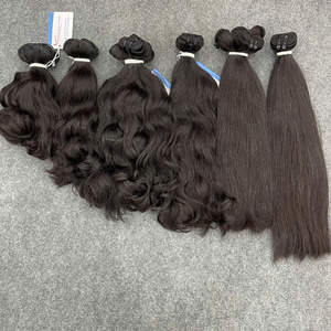 Grandes proveedores de cabello vietnamita crudo sin procesar, ondulado, liso, doblemente tramado, 100% cabello humano real, extensiones de cabello humano. - Product Image 1
