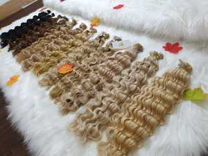 Puntas planas de queratina italiana 100% Extensiones de cabello Remy vietnamita crudo Color claro Cinta frontal preadherida Estilo ondulado - Product Image 6