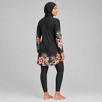 Ensemble de burkini modeste de marque pour femmes arabes musulmanes, grande taille, avec imprimé frontal, séchage rapide, imperméable et anti-plis