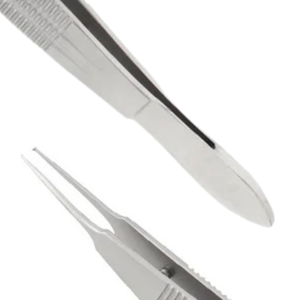 Pinzas de Sutura Manuales 1x2 Dientes 0.12 mm Mango Ancho 11.5 cm Microcirugía Oftálmica Acero Inoxidable Quirúrgicas de Precisión - Product Image 6