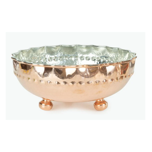 Bol de pédicure en cuivre martelé pour spa, traitement cosmétique des pieds et des ongles - Product Image 6