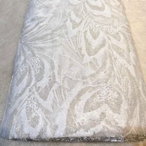 Beaded Embroidery Silk Fabric Wholesale Supplier Beaded Work Silk Fabric Manufacturer India Embroidered Silk Fabric with Beads - Product Image 5