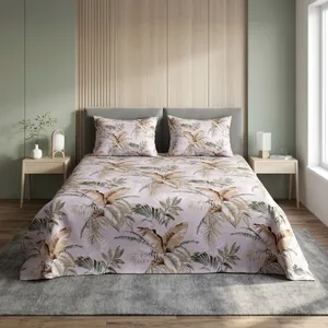 Housse de lit moderne blanche en microfibre écologique durable 300 fils/cm² 120 GSM ultra douce et légère pour la décoration de chambre et l'intérieur de la maison - Product Image 5
