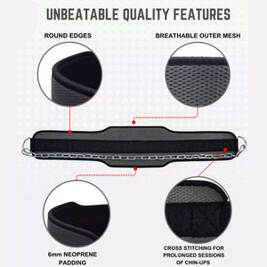 Custom Fitness Neoprene 10mm Weight <b>Belt</b> for Dips Pullups Strength Training Professional Protection Comfortable Padding Durable - Product Image 3