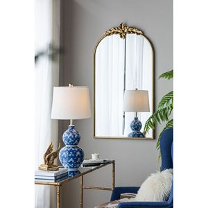 Specchio da parete ad arco 24 \ "X 42 \" con struttura in metallo oro arredamento elegante per soggiorno camera da letto corridoio - Product Image 2