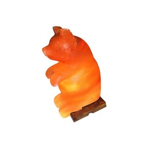 Lampe en forme d'ours en peluche en sel rose de l'Himalaya, fabriquée à la main, lumière de nuit en cristal naturel, décoration d'intérieur, fabricant OEM - Product Image 1