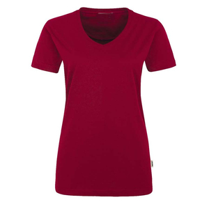 Camisetas de Punto Vintage para Mujer, Cuello en V, Sólidas, Transpirables, de Secado Rápido, Corte Regular, 100% Algodón, Ecológicas, Verano, OEM - Product Image 4