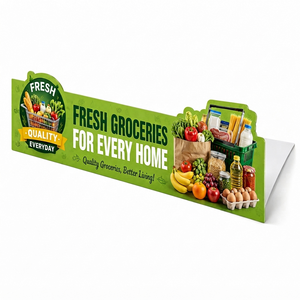 PVC BPA Free Durable Customizable Supermarket Shelf Talker Retail Edge Product Promotion Display Advertising Sign - Product Image 5