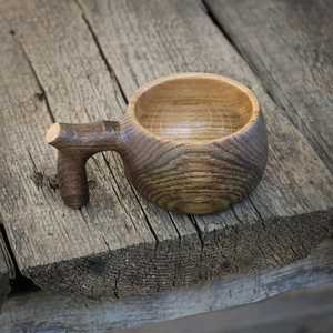 Premium Wooden Mug Eco-Friendly Reusable <b>Cup</b> Traditional Handcrafted Wooden Tea <b>Cup</b> Wooden Coffee <b>Cup</b> Round Minimalist Design - Product Image 1