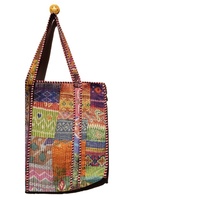 Tas Tangan Wanita India Vintage Sutra Berlapis Jahitan Unik Gaya Fashion Modern Ritsleting Rantai Termal Portabel Anti Maling Lampu Malam