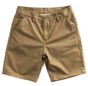 Shorts Bermuda Homme Kaki en Polyester/Coton Couleur Unie Sportifs avec Cordon de Serrage Avant Taille Mi-Haute Respirants Tricotés Tissés Séchage Rapide - Product Image 1