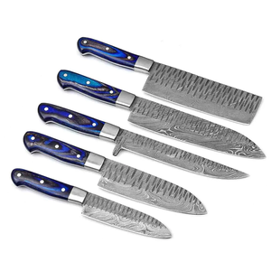 Coffret de couteaux de cuisine en acier Damas LEGACY BLADES avec logo personnalisé, collection Premium Chef, manche en bois, fabricant OEM ODM - Product Image 1