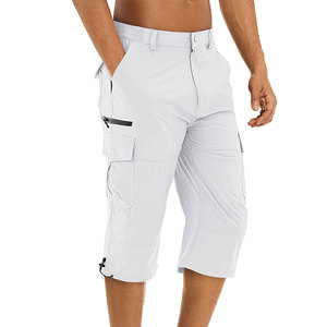 Shorts cargo écologiques pour hommes en coton biologique, coupe ajustée, style hip-hop, pour la randonnée en montagne, la natation - Product Image 3