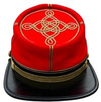 Gorra Kepi Roja Estilo Guerra Civil, 100% Lana, Bordada, Reproducción Americana