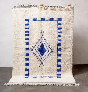 Tapis en laine marocain authentique vintage, fait main, motif géométrique, lavable, poils moyens, grande taille pour la décoration intérieure, acheteurs en gros - Product Image 4