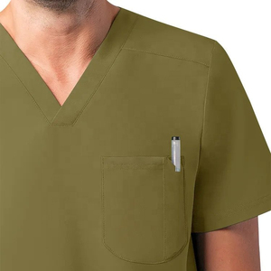 Pinco Sports - Pantalones cargo médicos transpirables de tela tejida con cordón elástico, verde oscuro, para detección de agujas - Product Image 5