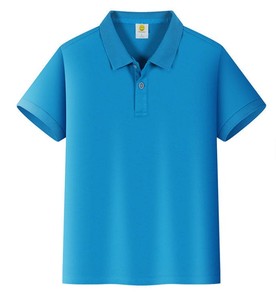 T-shirt en coton tricoté à col polo et manches courtes pour enfants, confortable, plusieurs couleurs, vente en gros pour enfants - Product Image 4