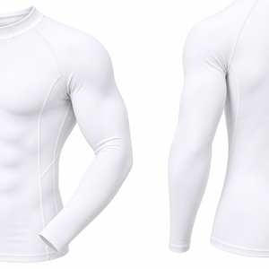 High Quality Anti-UV Protection Breathable Unisex Full Sleeve <b>Compression</b> Rashguard <b>Shirts</b> UPF 50 Polyester/Nylon 240g Fabric - Product Image 4