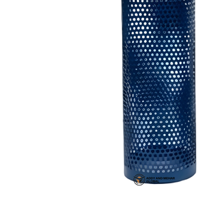 Modern Blue Perforated Metal <b>Stool</b> Round Top Industrial Steel Side <b>Stool</b> Contemporary Seating for Home Garden Café Furniture - Product Image 4