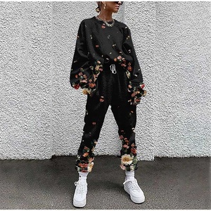 Winter Fashion <b>Tie</b> <b>Dye</b> Women's Tracksuit Drawstring Long Sleeve 2 Piece <b>Set</b> High Waist Running Suit 2021 Casual <b>Sets</b> Sweat Suit - Product Image 2
