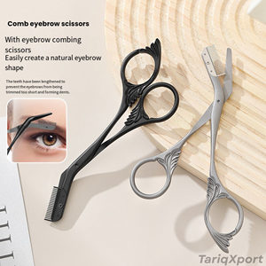 Peigne en acier inoxydable de haute qualité, outil professionnel pour la coupe des sourcils, rasoir pour le visage, grattoir à sourcils, ciseaux à sourcils pour femmes - Product Image 6