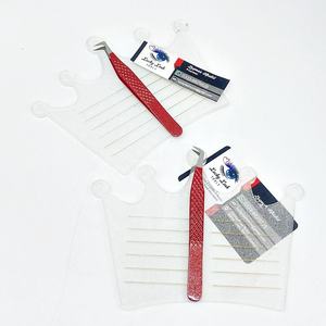 Dernier design 11041 Plateau pour extensions de cils en plastique acrylique transparent irisé en forme de couronne scintillante, tendance et privé - Product Image 3