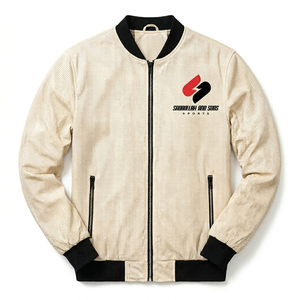 <b>Men</b>’s <b>Jacket</b> Leather Style <b>Jacket</b> Custom Logo <b>Lightweight</b> Zipper Bomber <b>Jacket</b> Casual Wear - Product Image 3