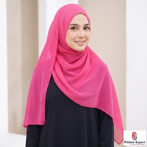 Chiffon Square Hijab <b>Scarf</b> Solid Color Breathable Casual Spring Summer Wear - Product Image 4