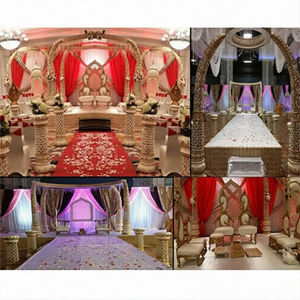 Mandap de Elefante para Bodas Indias/Escenario de Boda, Mandap de Elefante con Colmillos para Bodas Hindúes en Suecia, Exquisito Mandap de Fibra con Colmillos de Elefante para Bodas en EE. UU. - Product Image 1