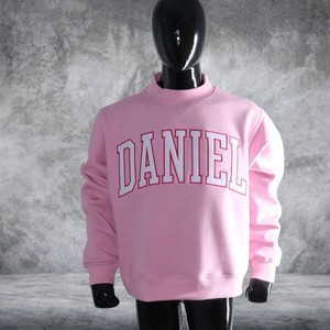 Sudadera de Invierno Unisex Extra Grande con Cuello Alto Personalizada Daniel, 200g, Felpa de Algodón, Parche de Letras de Chenilla, Etiqueta Privada - Product Image 1
