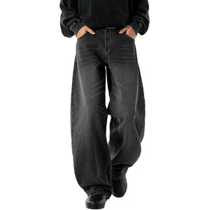 Fabricante de Jeans: Diseño Personalizado, Oversize, Vintage, Elástico, Pierna Recta Ancha, Denim Japonés Crudo Selvedge, Color Liso, Primavera - Product Image 1