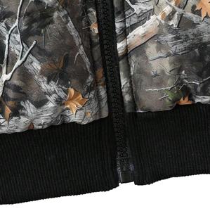 Custom Winter Retro Casual Thick Polar Black Silk Bomber Jacket Zip-Up Hooded Waterproof Windproof Unisex - Product Image 4