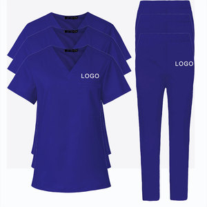 Professional Purple for Woven Medical <b>Scrubs</b> <b>Set</b> with Needle Detection Unisex <b>Scrub</b> Suits for Hospital Use - Product Image 3