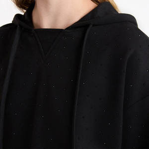 Women's Hooded Short Set Relaxed Fit Two Piece Outfit Soft Fleece <b>Top</b> Matching Drawstring Shorts Casual Sportswear - Product Image 3