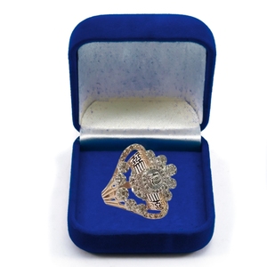 Anillo de Cóctel Elegante para Mujer, Oro Amarillo de 14K, Chapado en Rodio, Corte Brillante, Color G, Diamante Natural Certificado por IGI, Joyería Fina - Product Image 1