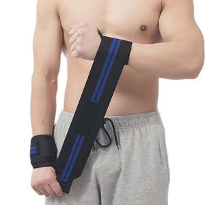 สายรัดข้อมือแบบมีโลโก้สั่งทำพิเศษ พร้อมแถบตีนตุ๊กแก สำหรับการฝึกความแข็งแรง ยกน้ำหนัก สายรัดข้อมือแบบปรับได้ ระบายอากาศได้ดี - Product Image 2