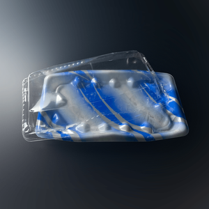 Manufacturer OFUNA 2-5 Disposable Rectangle Shape <b>Plastic</b> Plate Bowl Black-Red Styrofoam PSP Material Blister Tray Industrial - Product Image 1