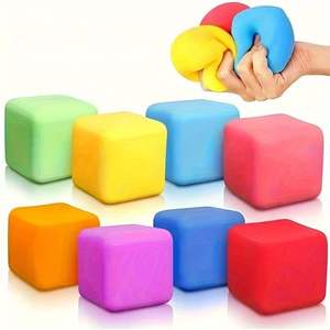 CHENXI Cubes sensoriels à presser de 5,5 cm, jouets anti-stress amusants pour enfants - Product Image 2