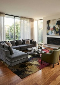 Alfombra de Lana Gruesa Azul Nórdica Tejida a Mano, Diseño de Punto Trenzado, Alfombra Suave y Gruesa para Decoración de Interiores de Hogar y Oficina, Superventas - Product Image 3