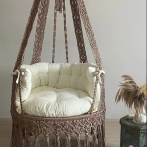 Hanging chair, Macrame swing, hängesessel, Swing chair, Macrame swing chair, hanging chair indoor, chair hanging indoor <b>hammock</b> - Product Image 1