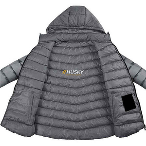 Lightweight Winter Travel Bubble <b>Jacket</b> for Men Zipper Camouflage Hooded Windproof Waterproof Stand Collar Foldable <b>Packable</b> - Product Image 4