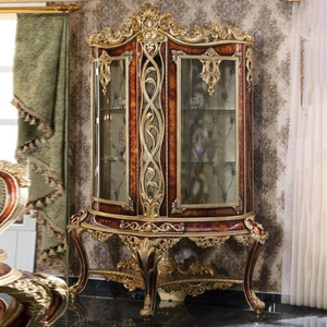 Ensemble de table à manger en acajou antique traditionnel, sculpté à la main, 6 chaises à dossier plein, meubles durables de style baroque, pour usage domestique - Product Image 5