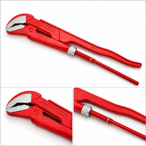 Clé à tuyau de type suédois à 45 degrés – Clé à tuyau réglable robuste pour la plomberie, les raccords de tuyauterie, l'industrie et l'entretien - Product Image 2